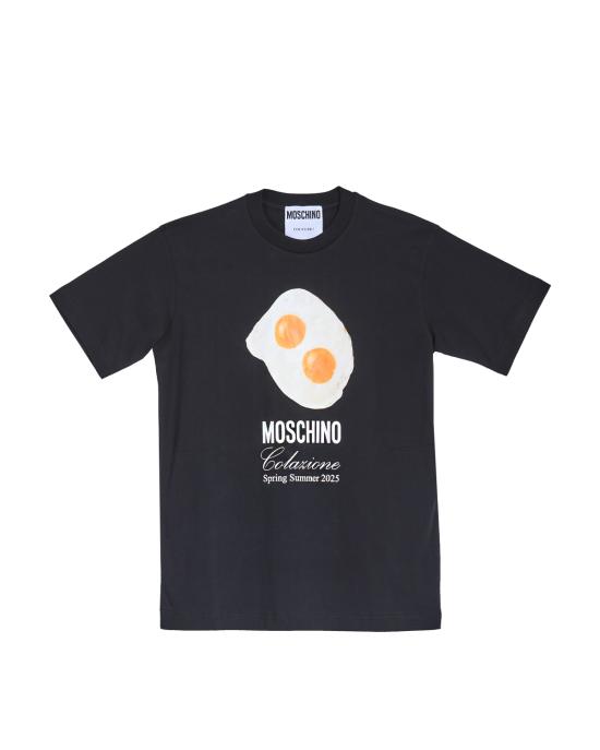 25SS 모스키노 반팔 티셔츠 0715 0241 1555 NERO