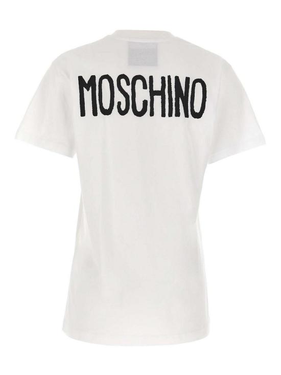  모스키노 반팔 티셔츠 0711 0541 1001 BIANCO - MOSCHINO