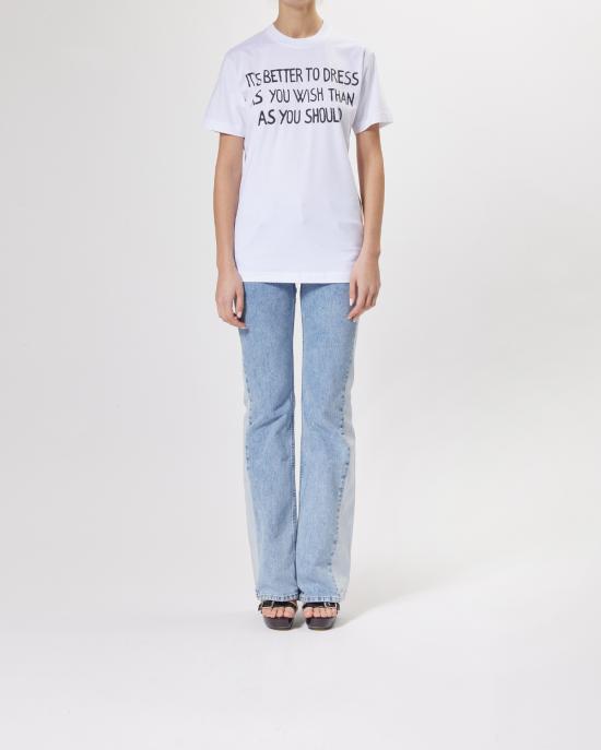 25SS 모스키노 반팔 티셔츠 0711 0541 1001 BIANCO - MOSCHINO