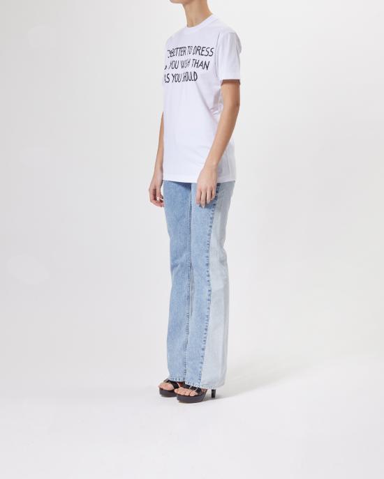 25SS 모스키노 반팔 티셔츠 0711 0541 1001 BIANCO - MOSCHINO