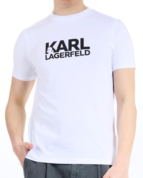 26SS 칼라거펠트 반팔 티셔츠 KM755087 552235 10 white BIANCO - KARL LAGERFELD