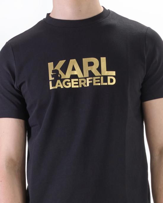 25FW 칼라거펠트 반팔 티셔츠 KM755087 552235 160 gold NERO - KARL LAGERFELD