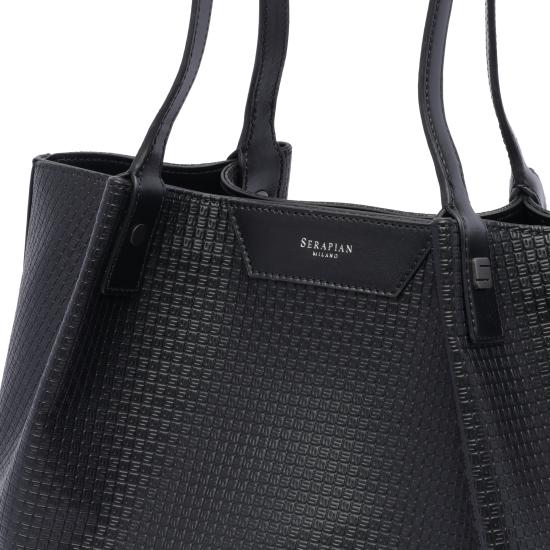25FW 세라피안 토트백 SRSTSMLL684532C CG2 Black - SERAPIAN