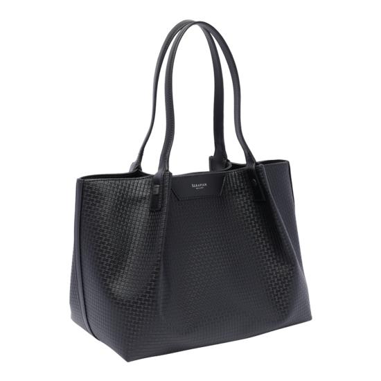 25FW 세라피안 토트백 SRSTSMLL684532C CG2 Black - SERAPIAN