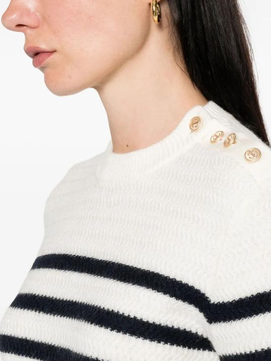 25FW 아페쎄 스웨터 WVBEC F23416 TAS ECRU DARK NAVY - A.P.C.