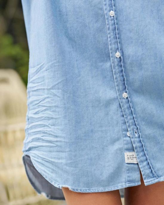  프랭크 앤 에일린 숏 원피스 프랭크 & 아일린 메리 클래식 셔츠드레스 블루 - FRANK & EILEEN