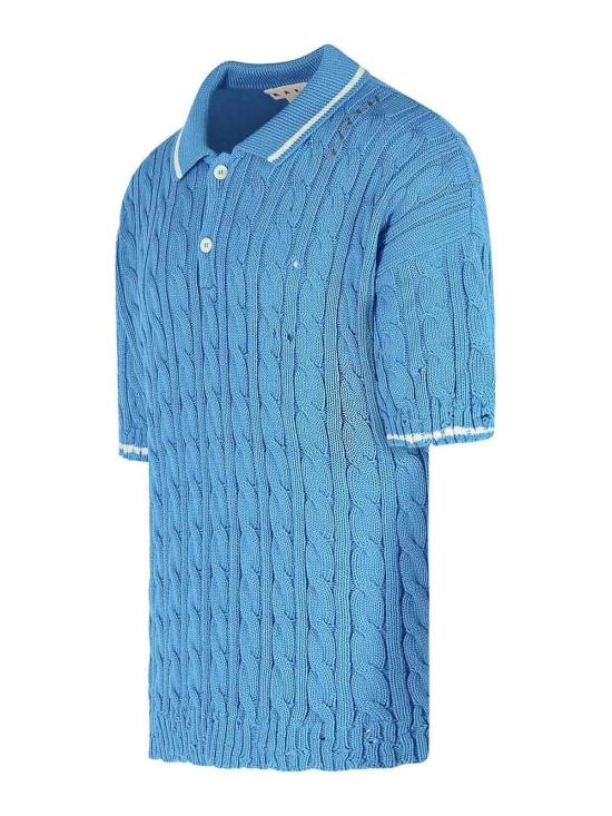 25SS 마르니 폴로 티셔츠 POMG0071EQUFC65600B52 Light Blue - MARNI