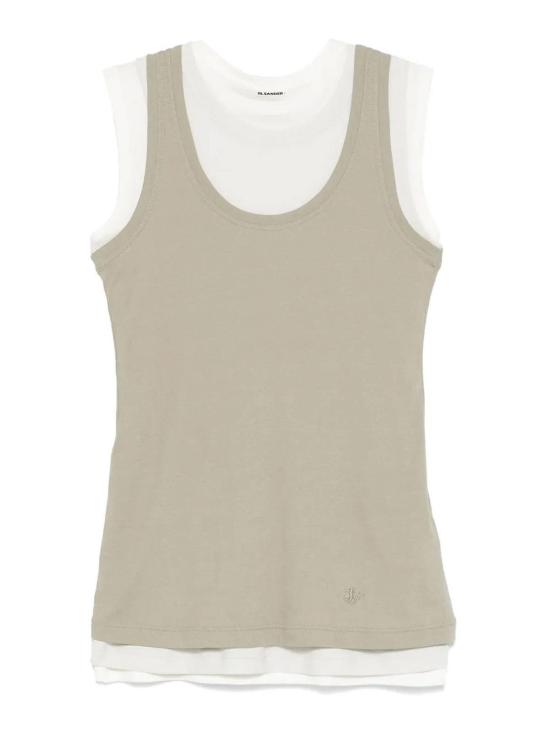 25SS 질샌더 민소매 티셔츠 J40FV0106JTN356370 Green
