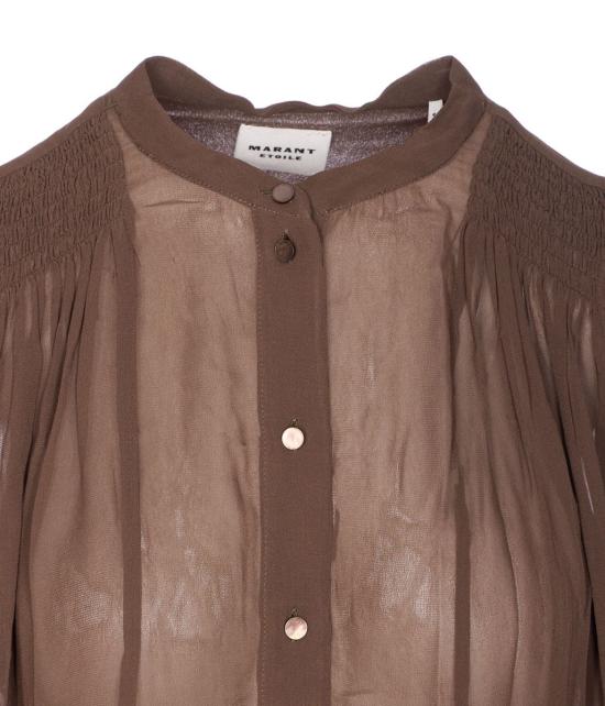 25FW 이자벨마랑에뚜왈 셔츠 HT0189FAC3J01E67KI BROWN - ISABEL MARANT ETOILE