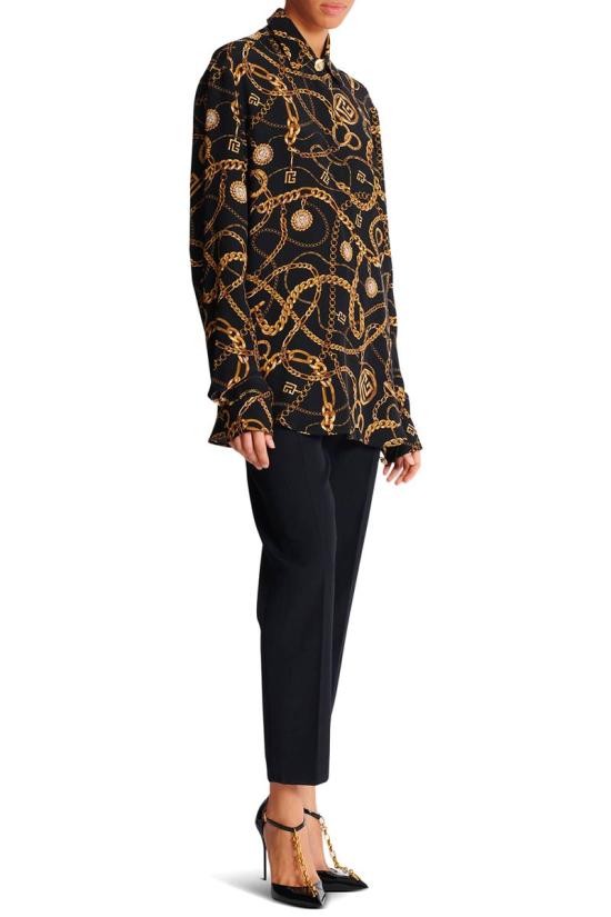 25FW 발망 셔츠 FF1HS435SF00EAD Black - BALMAIN