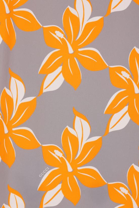 25SS 구찌 반팔 셔츠 821498Z7AM01061 GREY BRIGHT ORANGE - GUCCI