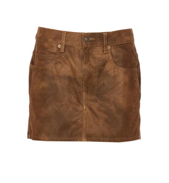 25FW 이자벨마랑에뚜왈 숏 스커트 JU0363FAC3B01E50TO BROWN