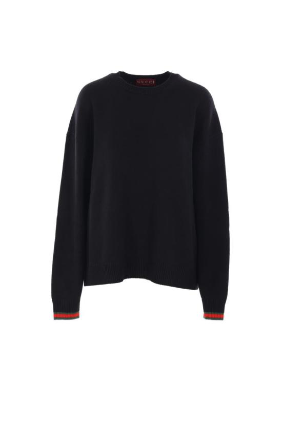 25SS 구찌 웹 캐시미어 울 스웨터 810341XKEWI1152 MULTICOLOUR