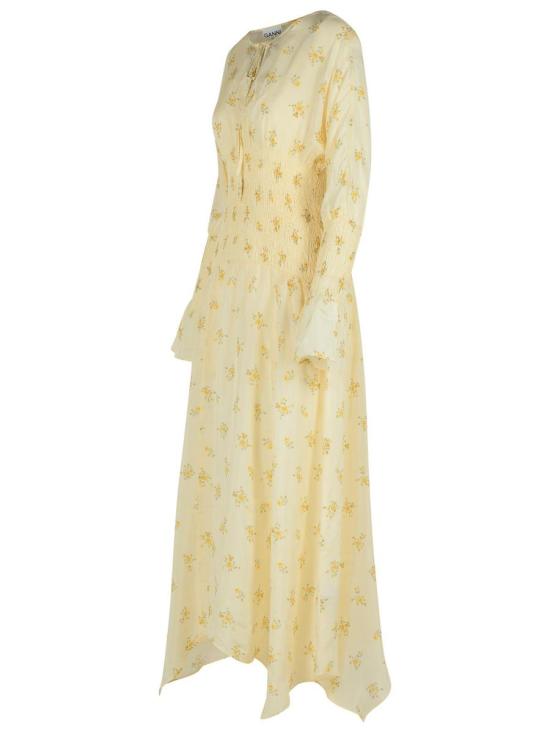 25FW 가니 롱 원피스 W0741277 Beige - GANNI