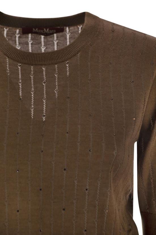 25FW 막스마라 스튜디오 반팔 티셔츠 2526366011600 003 Brown - MAX MARA STUDIO