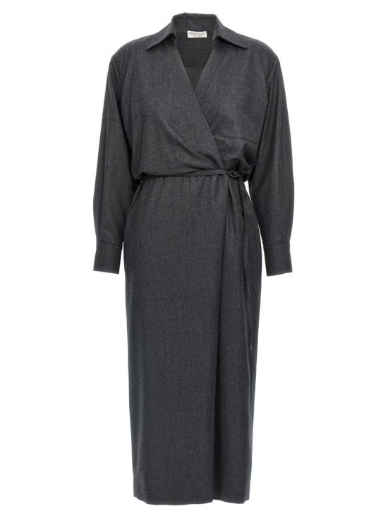 25FW 브루넬로 쿠치넬리 원피스 ME226A5395C004 GRAY
