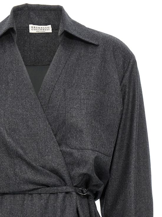 25FW 브루넬로 쿠치넬리 원피스 ME226A5395C004 GRAY - BRUNELLO CUCINELLI