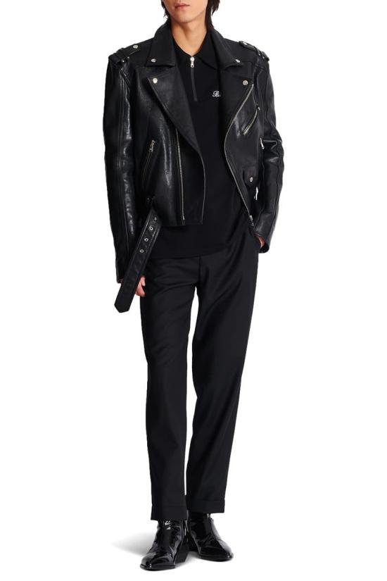 25FW 발망 폴로 티셔츠 DH1GC028BC78EAB NOIR - BALMAIN