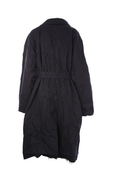  발렌시아가 랩 카코트 벨티드 코트 698285TKP060100 Black - BALENCIAGA