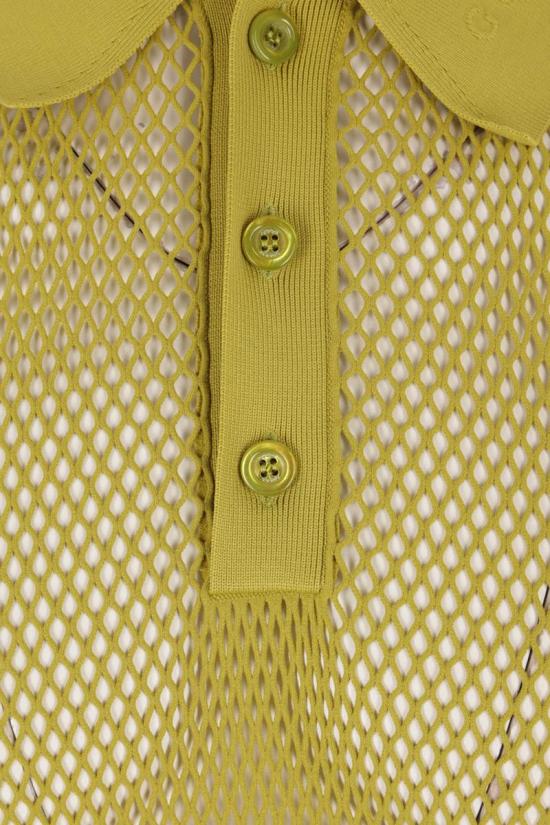 25SS 구찌 테크니컬 메쉬 클래식 칼라 티셔츠  821084XKEPG3316 GREEN IVY - GUCCI