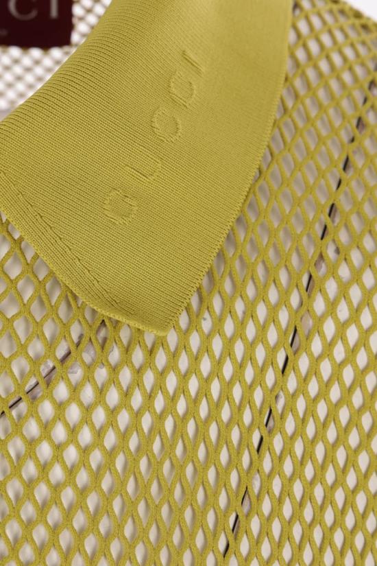 25SS 구찌 테크니컬 메쉬 클래식 칼라 티셔츠  821084XKEPG3316 GREEN IVY - GUCCI