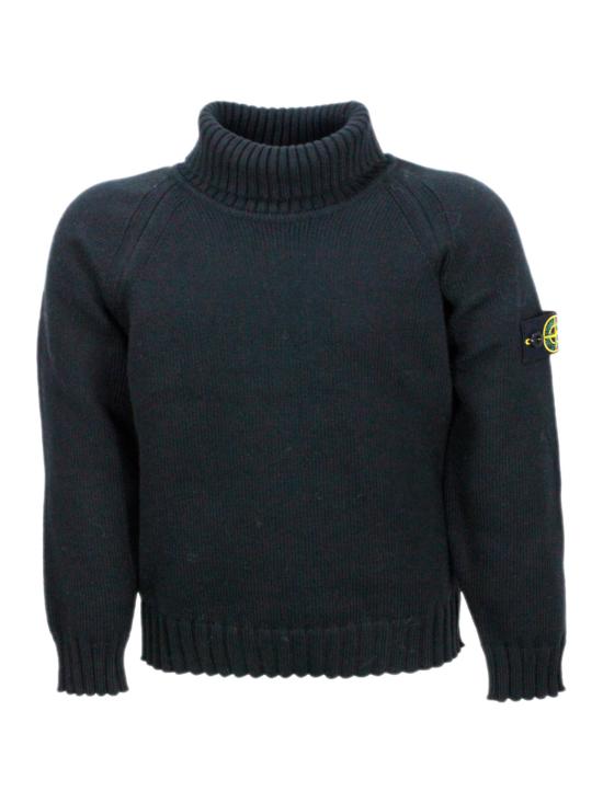 25FW [키즈] 스톤 아일랜드 터틀넥 니트 8116504A2 0029 Black