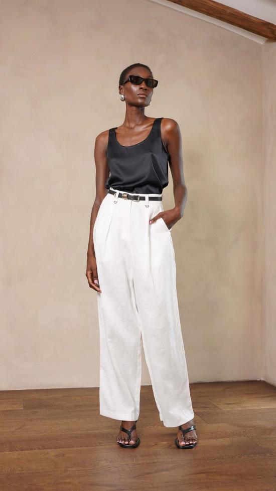  파렌테지 스트레이트 팬츠 로미 팬츠 화이트 - PARENTEZI