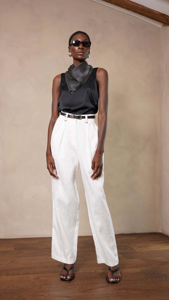  파렌테지 스트레이트 팬츠 로미 팬츠 화이트