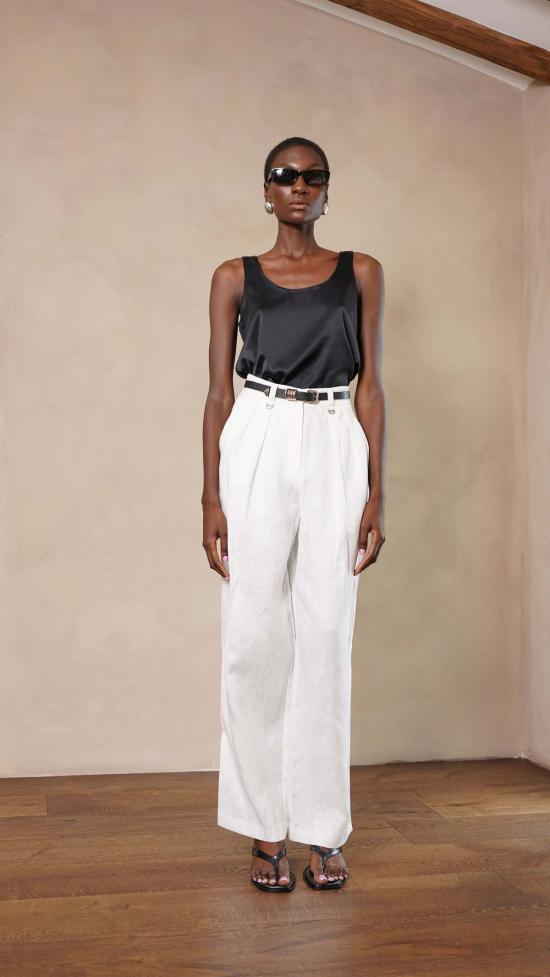  파렌테지 스트레이트 팬츠 로미 팬츠 화이트 - PARENTEZI