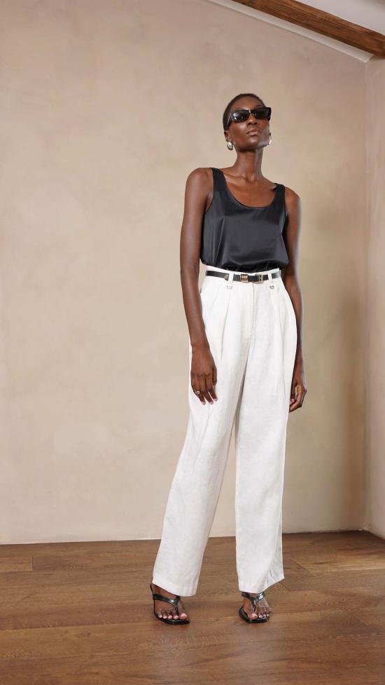  파렌테지 스트레이트 팬츠 로미 팬츠 화이트 - PARENTEZI