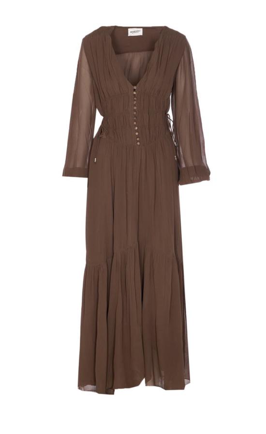 25FW 이자벨마랑에뚜왈 롱 원피스 RO0798FAC3J01E67KI GREEN