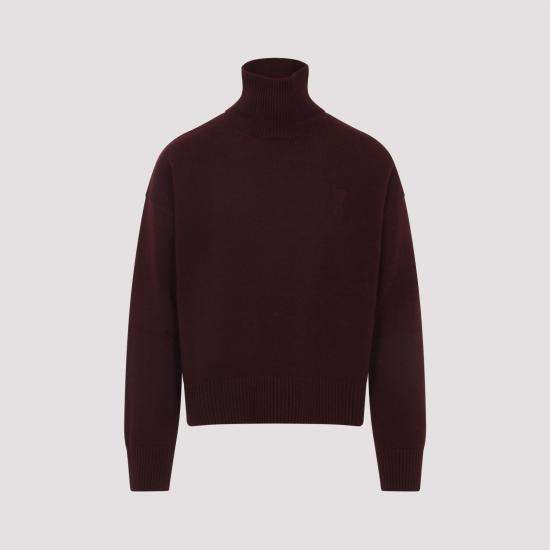 25FW 아미 터틀넥 UKS821 KN0071 692 CHERRY RED - AMI