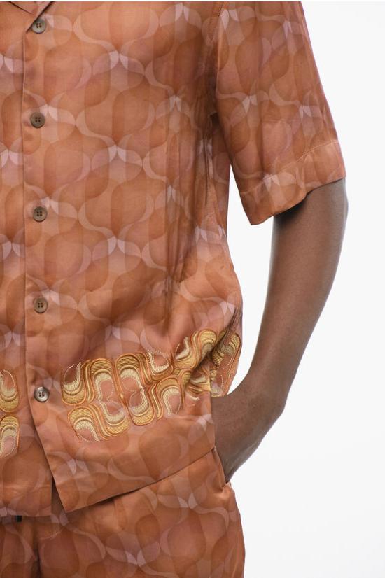  드리스 반 노튼 반팔 셔츠 241 020715 8139 301 Orange - DRIES VAN NOTEN