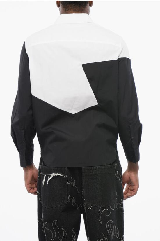  닐바렛 긴팔 셔츠 PBCM149 U019C 526 Black White - NEIL BARRETT