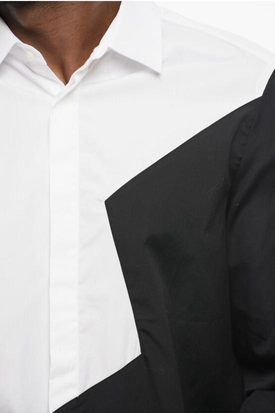  닐바렛 긴팔 셔츠 PBCM149 U019C 526 Black White - NEIL BARRETT