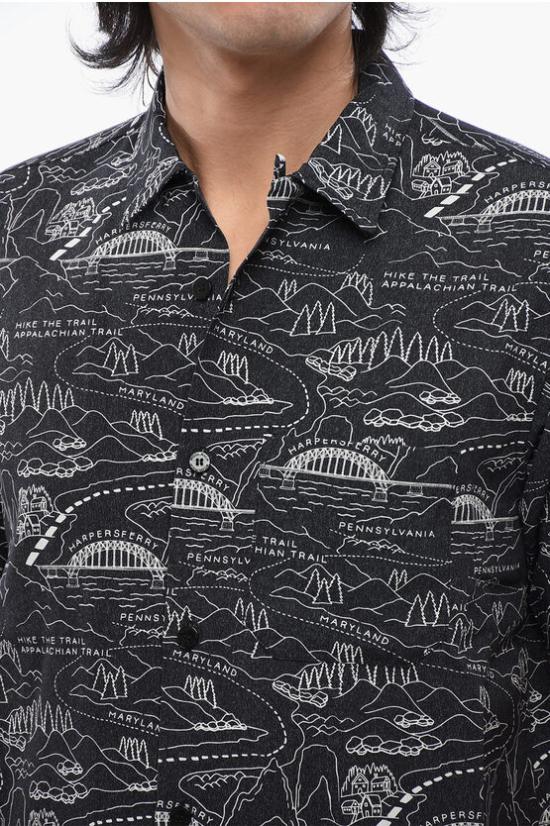  울리치 반팔 셔츠 CFWJSI0020MRUT2761 TR Black - WOOLRICH