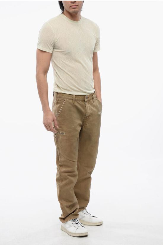  올세인츠 치노 팬츠 CARPENTER ME043Y EARTHY BROWN Brown - ALLSAINTS