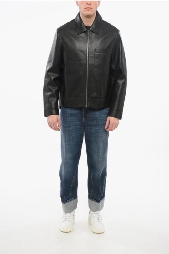  이브살로몬 가죽 자켓 24EHV20166B19W 0 C99 Black - YVES SALOMON