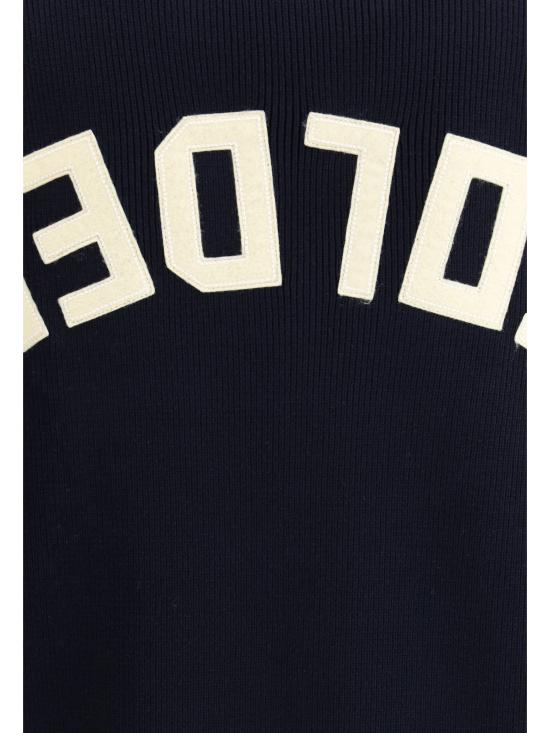 26FW 골든구스 로고 코튼 라운드넥 스웨터 GMP00841P000662 50486 BLUE - GOLDEN GOOSE