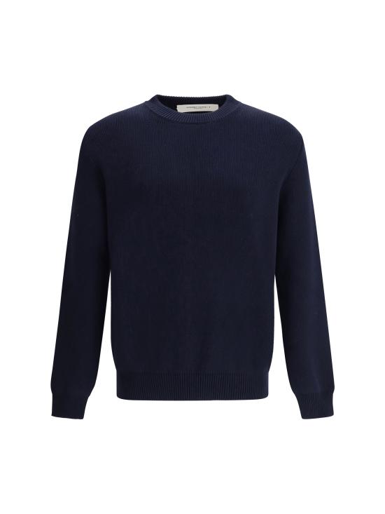 26FW 골든구스 로고 코튼 라운드넥 스웨터 GMP00841P000662 50486 BLUE