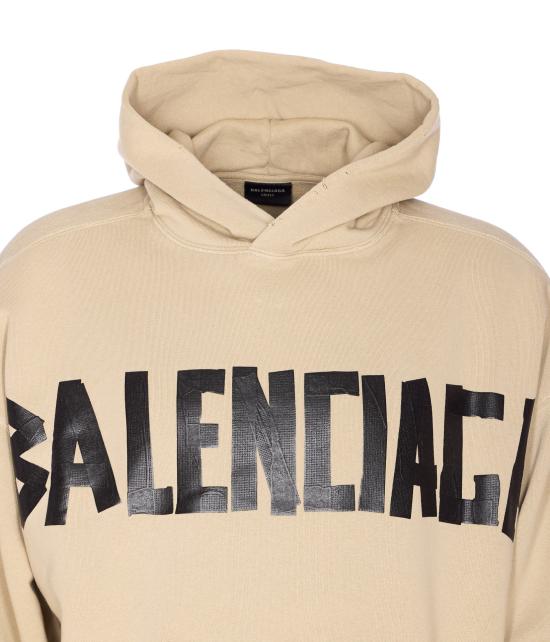 25FW 발렌시아가 테이프 포켓 후디 744441 TSV869501 Beige - BALENCIAGA