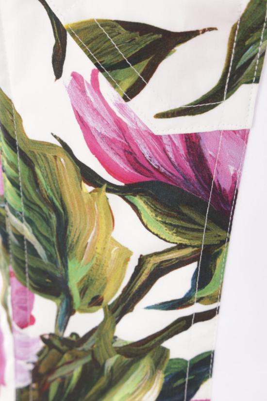 25SS 돌체앤가바나 민소매 티셔츠 F7W98THS5S3HA5KR FUCHSIA PEONIES WHITE BACKGROUND - DOLCE & GABBANA