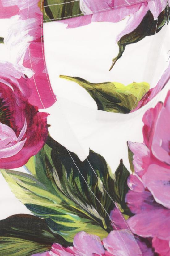 25SS 돌체앤가바나 민소매 티셔츠 F7W98THS5S3HA5KR FUCHSIA PEONIES WHITE BACKGROUND - DOLCE & GABBANA