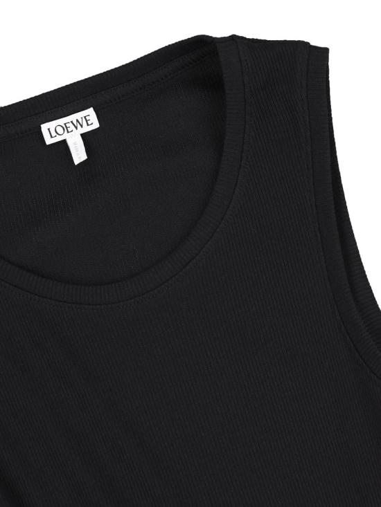 25FW 로에베 민소매 티셔츠 S359Y23XAM1100 AI25 Black - LOEWE