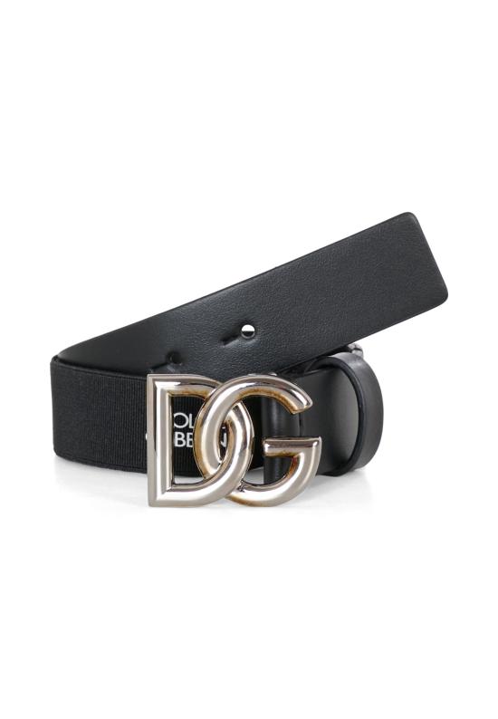 25FW [키즈] 돌체앤가바나 가죽 벨트 EC0083 AF841 80999 BLACK