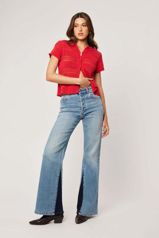  롤라스 데님 팬츠 이스트코스트 플레어 진 빈티지 인디고 - ROLLAS