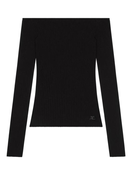 25FW 쿠레쥬 스웨터 325MTO429FI0001 9999 BLACK - COURREGES