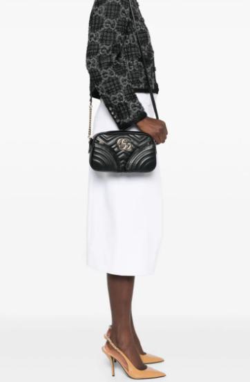  구찌 GG 마몽 스몰 크로스백 798715AADPJ1000 BLACK - GUCCI