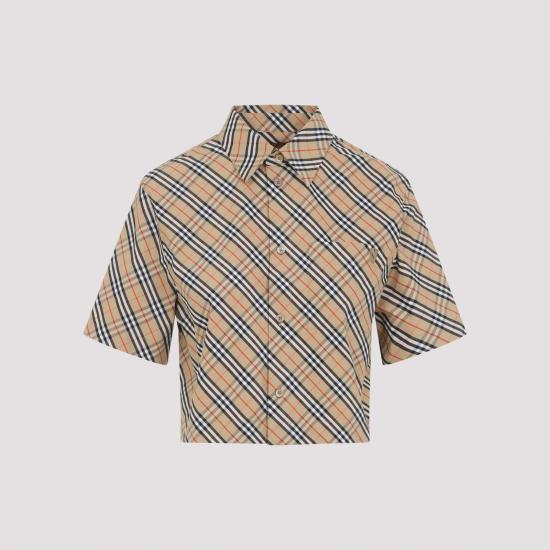 25FW 버버리 크롭 셔츠 8106190 B9368 NUDE NEUTRALS - BURBERRY