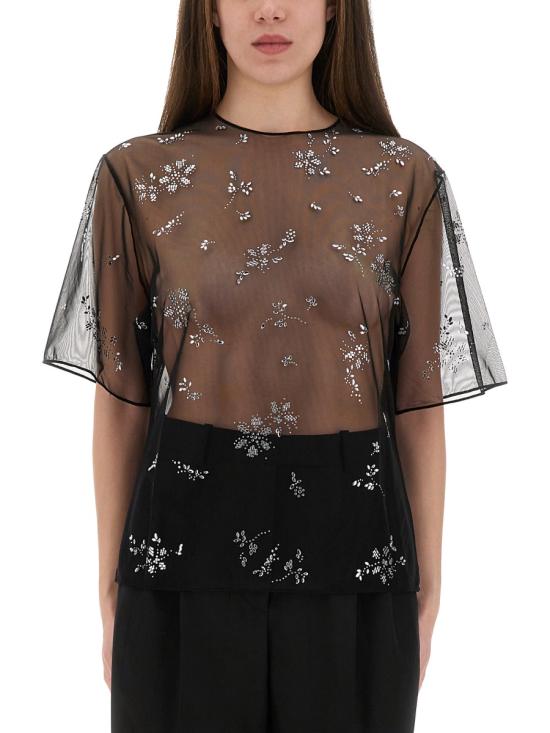 25FW 파코라반 반팔 티셔츠 25ACTO113PA0210 P001 BLACK - PACO RABANNE